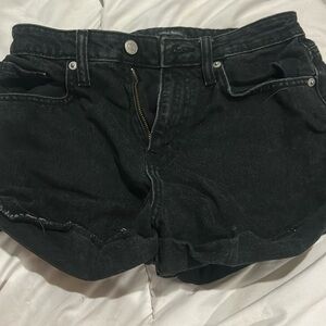 Black jean shorts